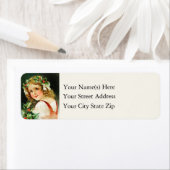 Kerstmis Holly Girl  Etiket (Insitu)