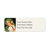 Kerstmis Holly Girl  Etiket (Voorkant)
