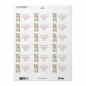 Kerstmis Holly Greens Berries Eigen label (Full Sheet)
