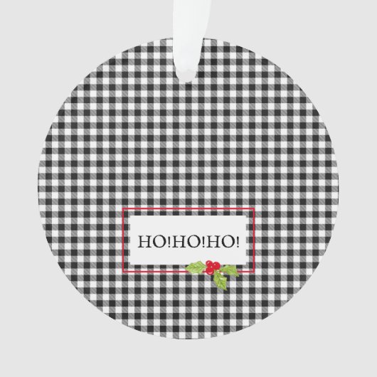 Kerstmis Holly Ho Ho Ho Festive Holiday Ornament (voorkant)