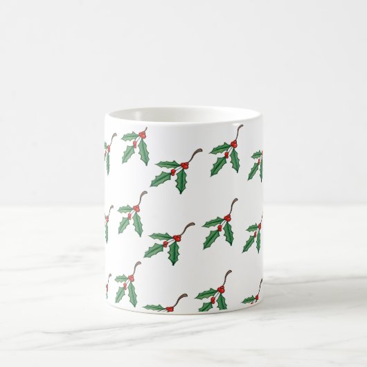 Kerstmis Holly Holiday Coffee Cup Koffiemok (Center)