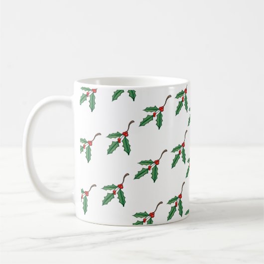 Kerstmis Holly Holiday Coffee Cup Koffiemok (Links)