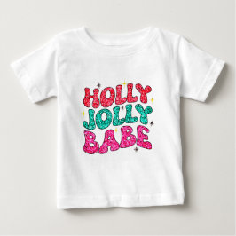 Kerstmis Holly Jolly Babe Modern Glitter Script