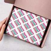 Kerstmis Holly Jolly Babe Modern Glitter Script Tissuepapier