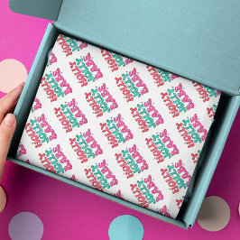 Kerstmis Holly Jolly Babe Modern Glitter Script Tissuepapier