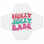 Kerstmis Holly Jolly Babe Modern Glitter Script Voetbal (Enkel)