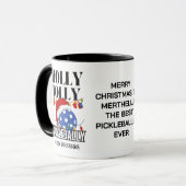 Kerstmis HOLLY JOLLY PICKLEBALLY Mok (Voorkant links)