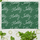 Kerstmis Holly Jolly thee Theedoek (Gevouwen)