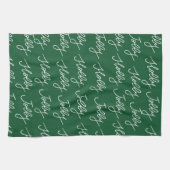 Kerstmis Holly Jolly thee Theedoek (Horizontaal)