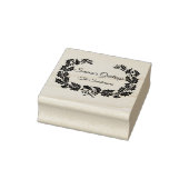 Kerstmis Holly krans seizoen groeten Custom Rubberstempel (Stempel)