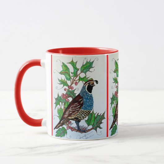 Kerstmis Holly Kwartel Mok (Links)