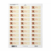 Kerstmis Holly Monogram Z Etiket (Full Sheet)