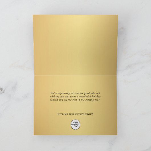 Kerstmis Holly Night Corporate Greeting Feestdagen Kaart (Binnen)