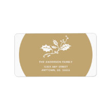 Kerstmis Holly op Goud