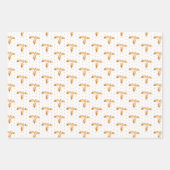 Kerstmis Holly op Groen, Zwart en Wit Inpakpapier Vel (Voorkant 3)