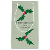 Kerstmis Holly op maat Klein Cadeauzakje (Voorkant)