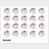 Kerstmis Holly Pine rustieke vakantie envelop zege Ronde Sticker (Vel)