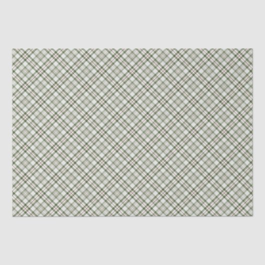 Kerstmis-Holly-PLAID-BACKGROUND-Blessings Tissuepapier (Voorkant)