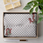 Kerstmis-Holly-POLKA-DOT-Winter Wishes Tissuepapier (Geschenk)