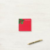 Kerstmis Holly Post-it-Notes Post-it® Notes (Op bureau)