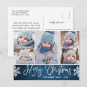 Kerstmis Holly Rustiek 5 FOTO Groet Vakantie Po Briefkaart (Voorkant / Achterkant)