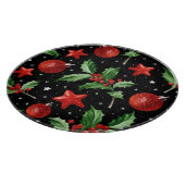 Kerstmis Holly Sneeuwsterren Naadloos Snijplank (Hoek)