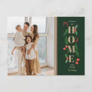 Kerstmis Holly We hebben Holiday Moving Foto gemaa Briefkaart