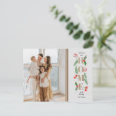 Kerstmis Holly We hebben Holiday Moving Photo Briefkaart (Staand voorkant)