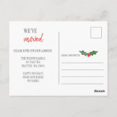 Kerstmis Holly We hebben Holiday Moving Photo Briefkaart (Achterkant)