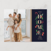 Kerstmis Holly We hebben Holiday Moving Photo Briefkaart (Voorkant)