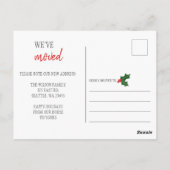 Kerstmis Holly We hebben Holiday Moving Photo Briefkaart (Achterkant)