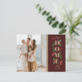 Kerstmis Holly We hebben Holiday Moving Photo Briefkaart (Staand voorkant)