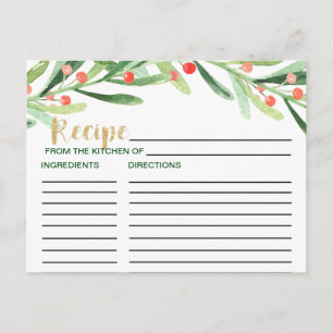 Kerstmis Holly Wreate Vrijgezellenfeest Recipe Kaa Briefkaart