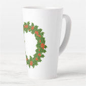 Kerstmis Holly Wreath Coffee Mok (Rechterhoek)