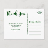 Kerstmis Holly Wreath Dank je Briefkaart (Achterkant)