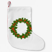 Kerstmis Holly Wreath Kleine Kerstsok (Voorkant)