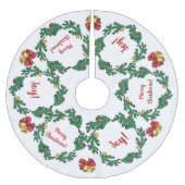 Kerstmis Holly Wreath Persoonlijk Kerstboom Rok (Voorkant)