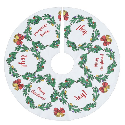 Kerstmis Holly Wreath Persoonlijk Kerstboom Rok (Voorkant)