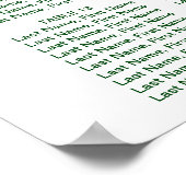 Kerstmis Holly Wreath Seating Chart Poster (Hoek)