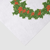 Kerstmis Holly Wreath Tissuepapier (Detail)