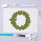 Kerstmis Holly Wreath Tissuepapier (Craft)