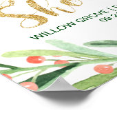 Kerstmis Holly Wreath Vrijgezellenfeest Welkom Poster (Hoek)