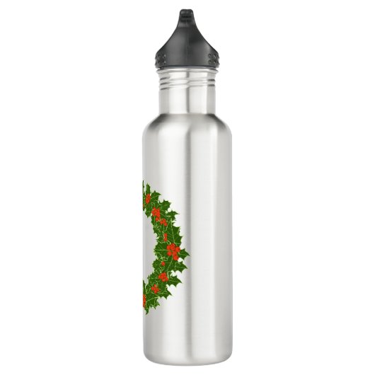 Kerstmis Holly Wreath Waterfles (Rechts)