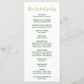 Kerstmis Holly Wreath Wedding Program Programmakaart (Achterkant)