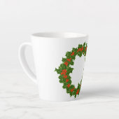Kerstmis Holly Wreatsmall Latte Mok (Linkerhoek)
