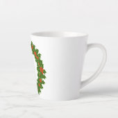 Kerstmis Holly Wreatsmall Latte Mok (Rechts)