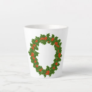 Kerstmis Holly Wreatsmall Latte Mok