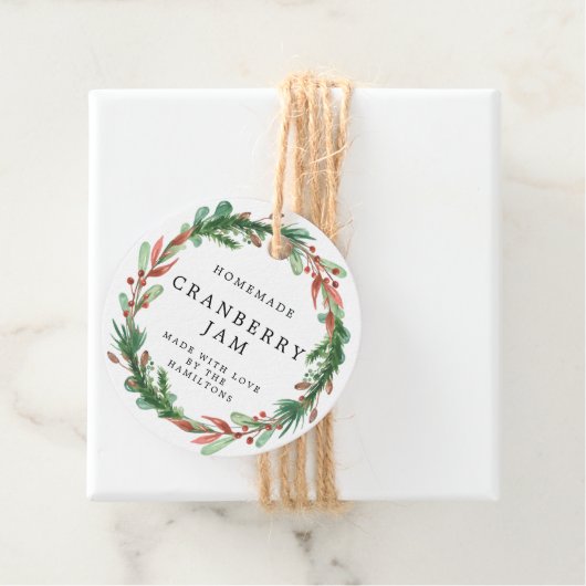 Kerstmis Homemade Jam Gift Bedankjes Labels (In situ)