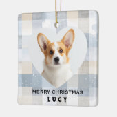 Kerstmis Hond Hartvormige Foto Ornament (Links)