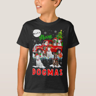 Kerstmis Hond Kerstman met Bull Terriers Op Afbeel T-shirt